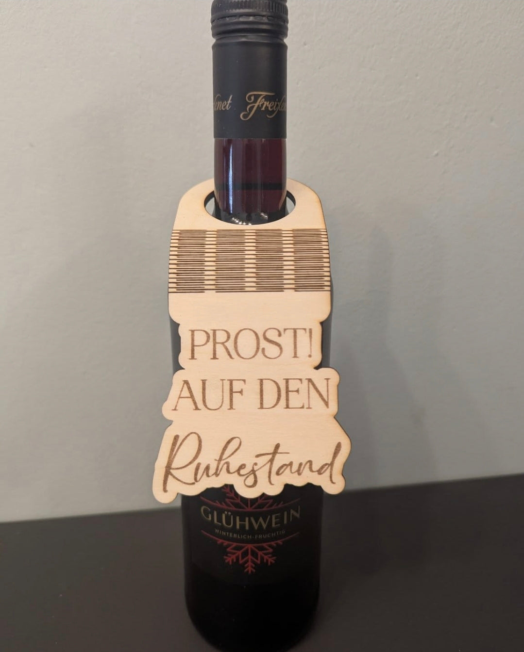 Geschenk • Flaschenanhänger - "Ruhestand - "Rente"